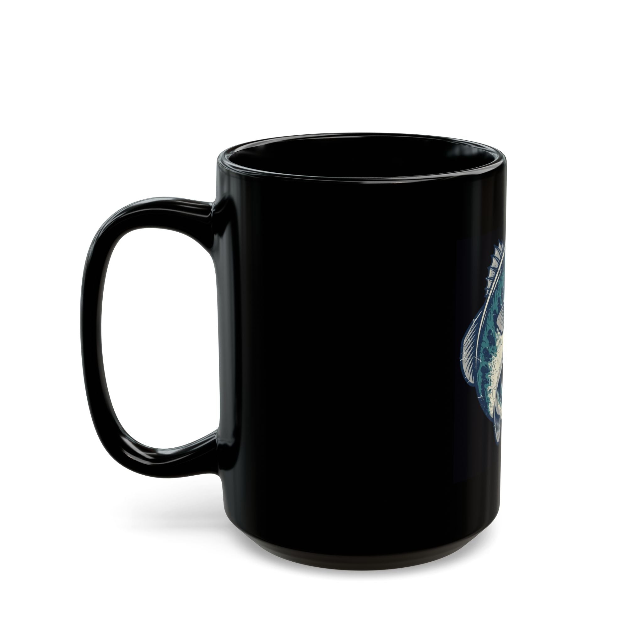 "Never Leave A Good Hole" Black Ceramic Mug — Graphic