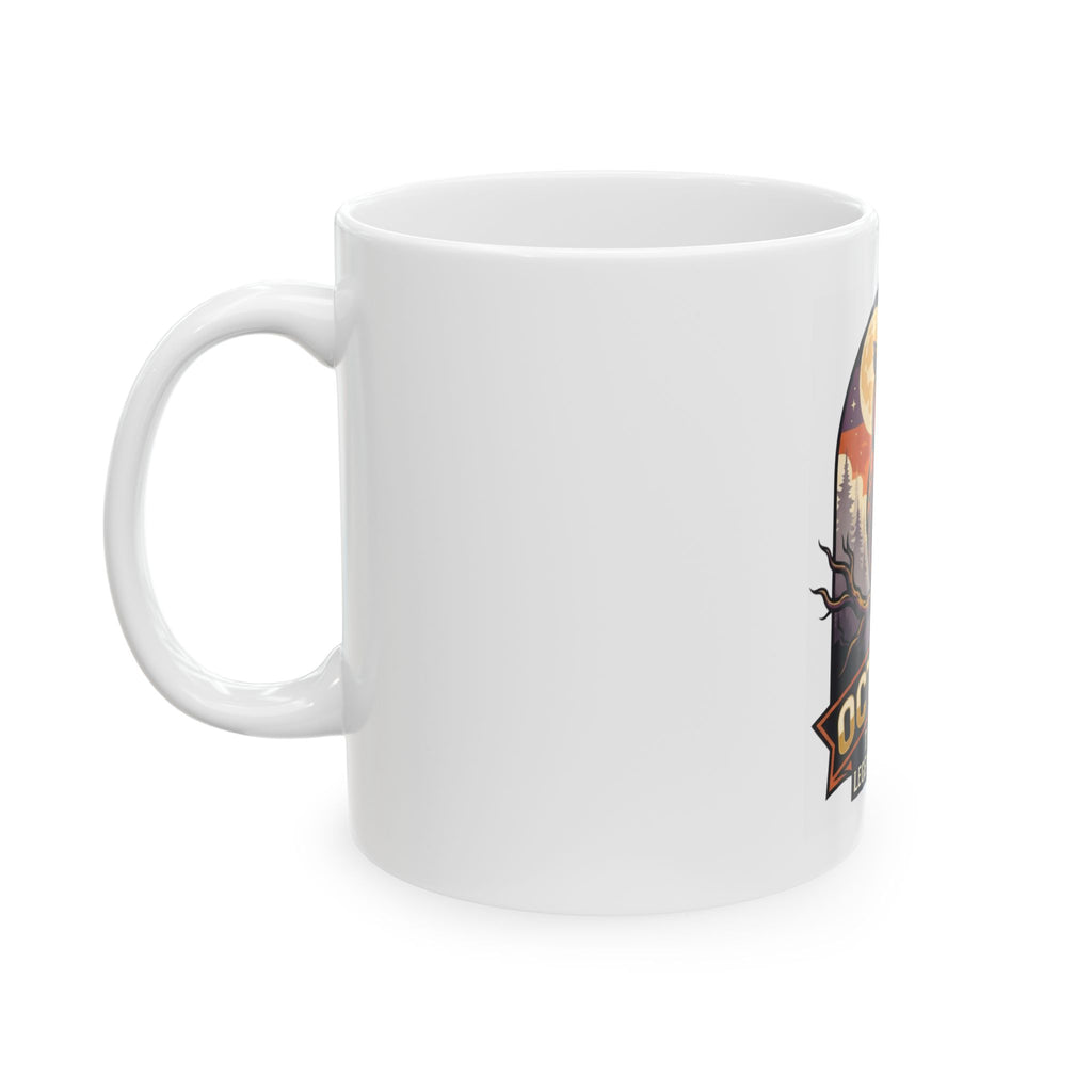 "October Legend" White Ceramic Mug