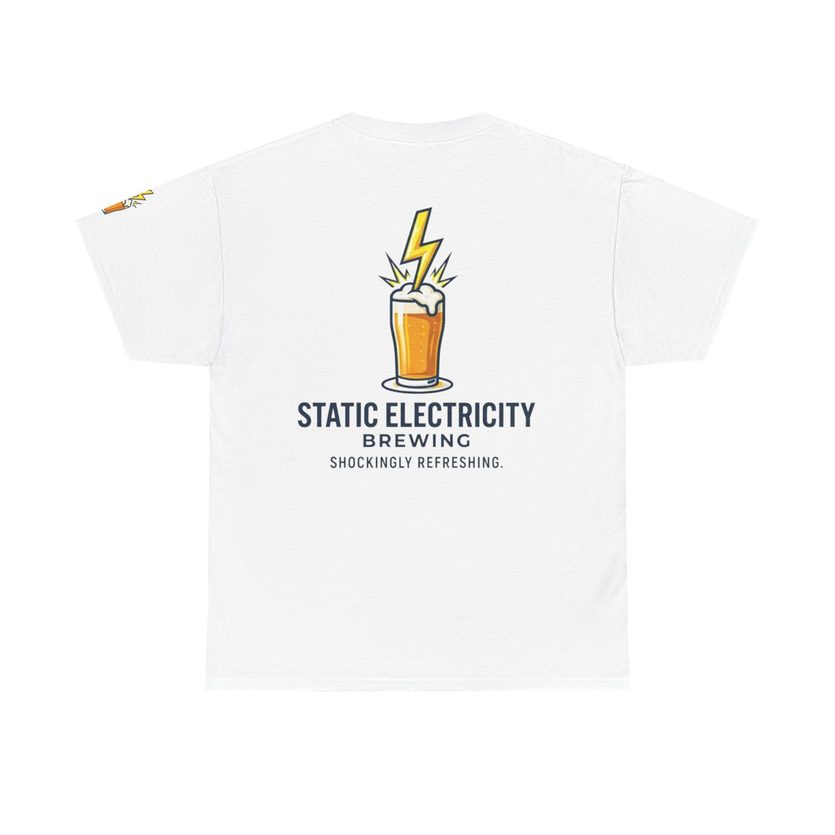 Color: White | Static Electricity Brewing Premium Graphic Tee