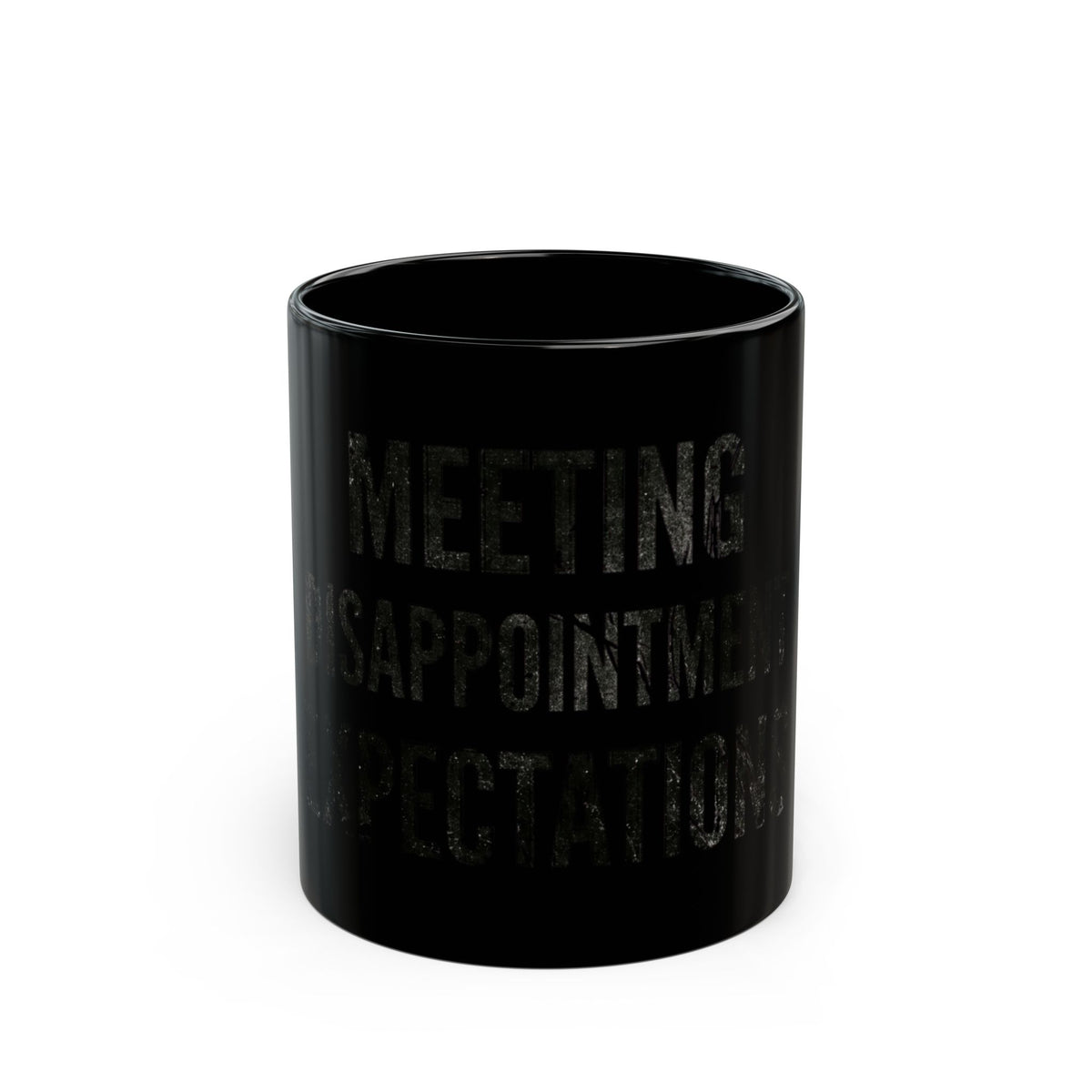 "Disappointing My Familiy" Black Ceramic Mug — Graphic