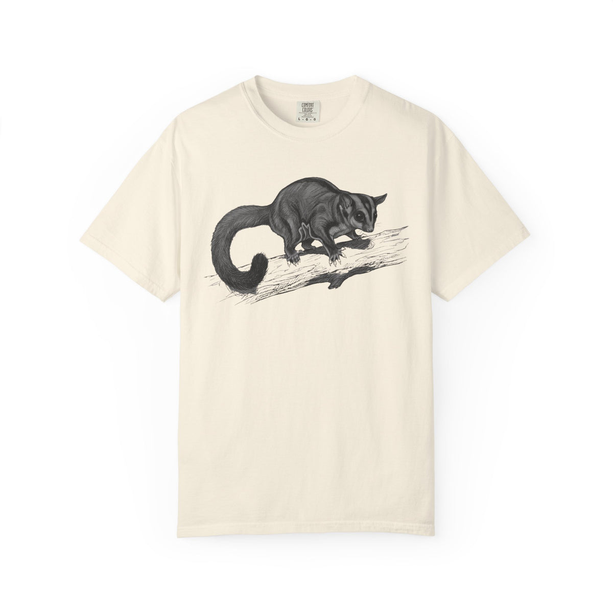 "Pencil Sketch Art Sugar Glider" Unisex Garment-Dyed Tee