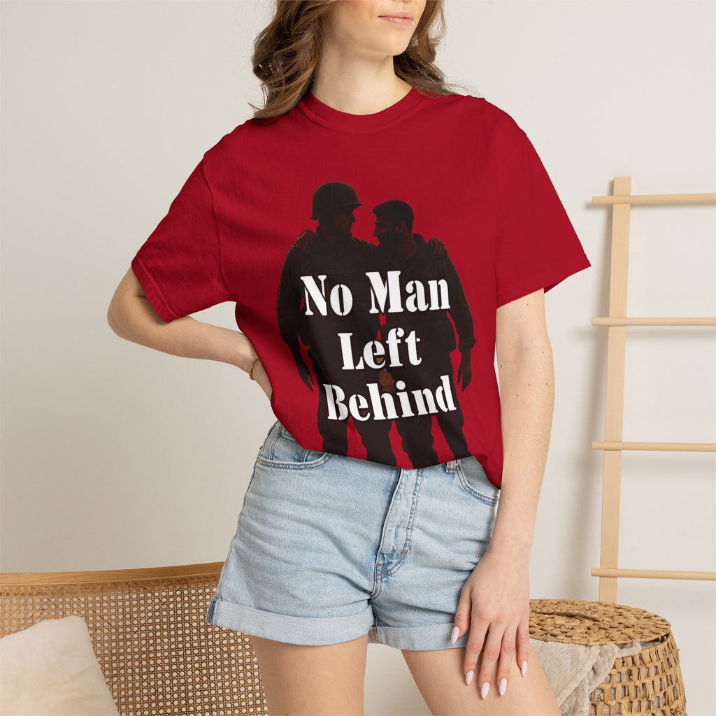 "No Man Left Behind" Unisex Garment-Dyed T-shirt