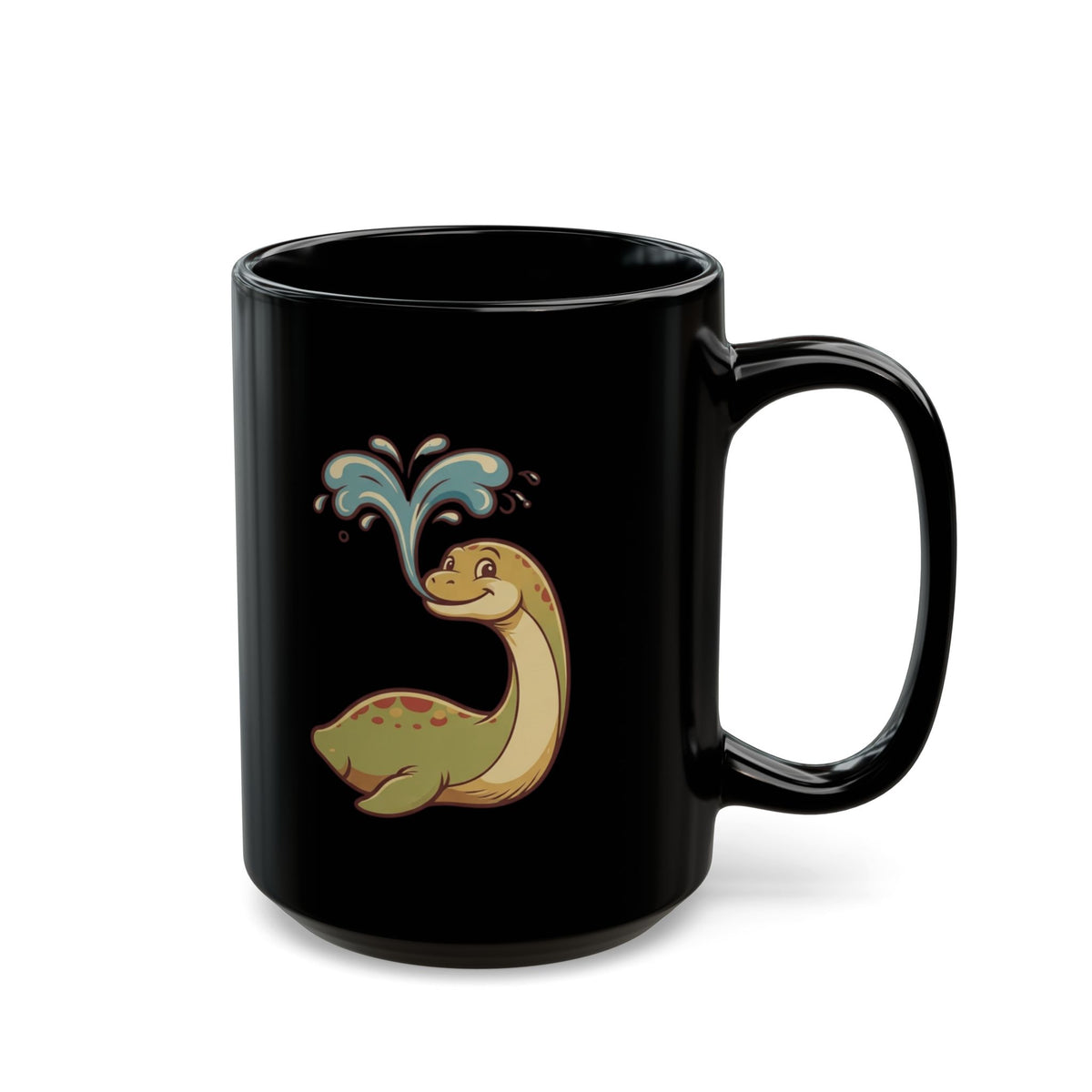 "Champ (Lake Champlain)" Black Ceramic Mug — Graphic