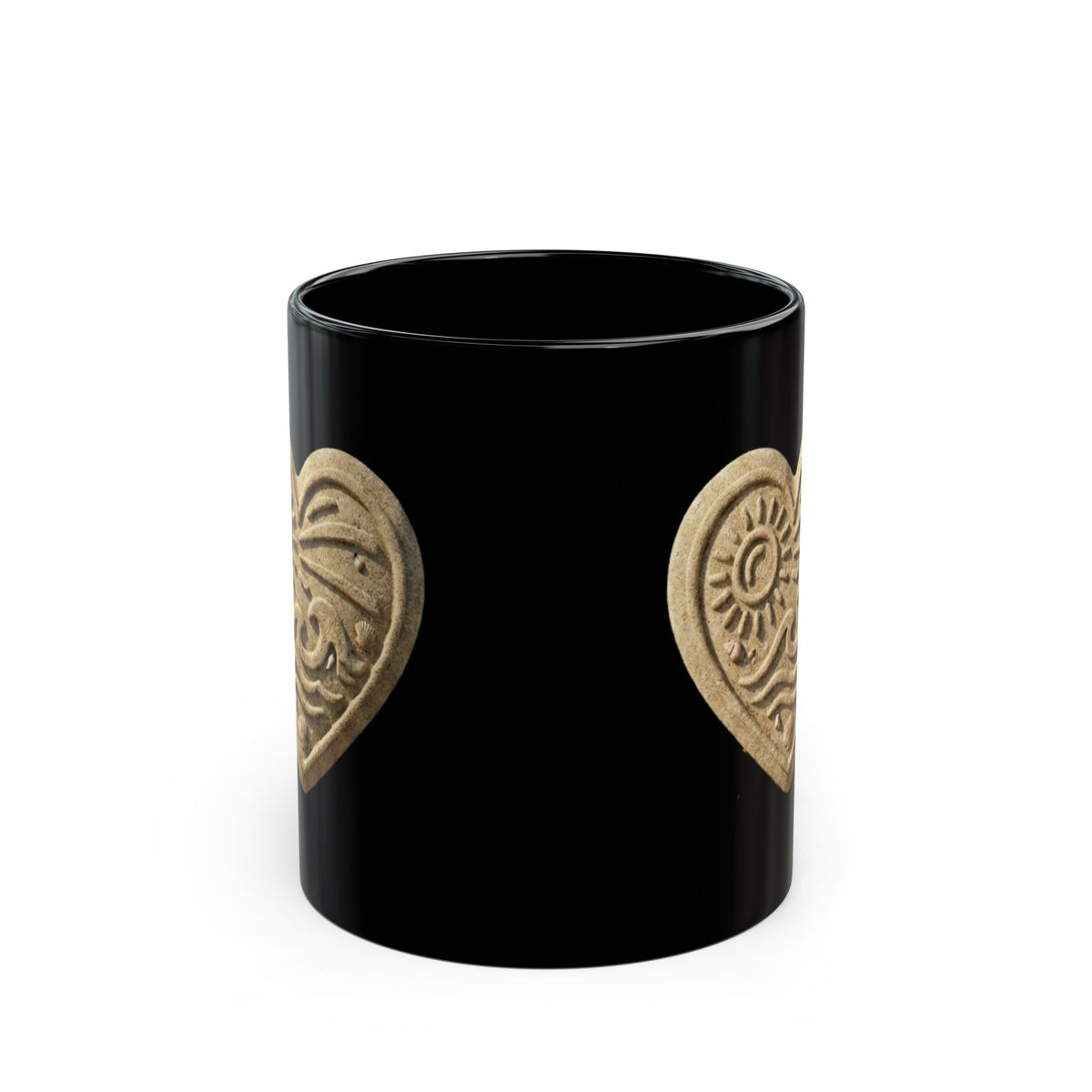 "I Luv The Beach" Black Ceramic Mug — Graphic