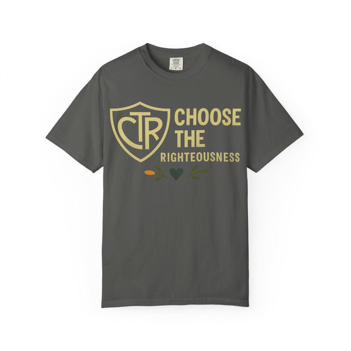 Color: Pepper | CTR: Choose the Righteousness Unisex Garment-Dyed T-shirt