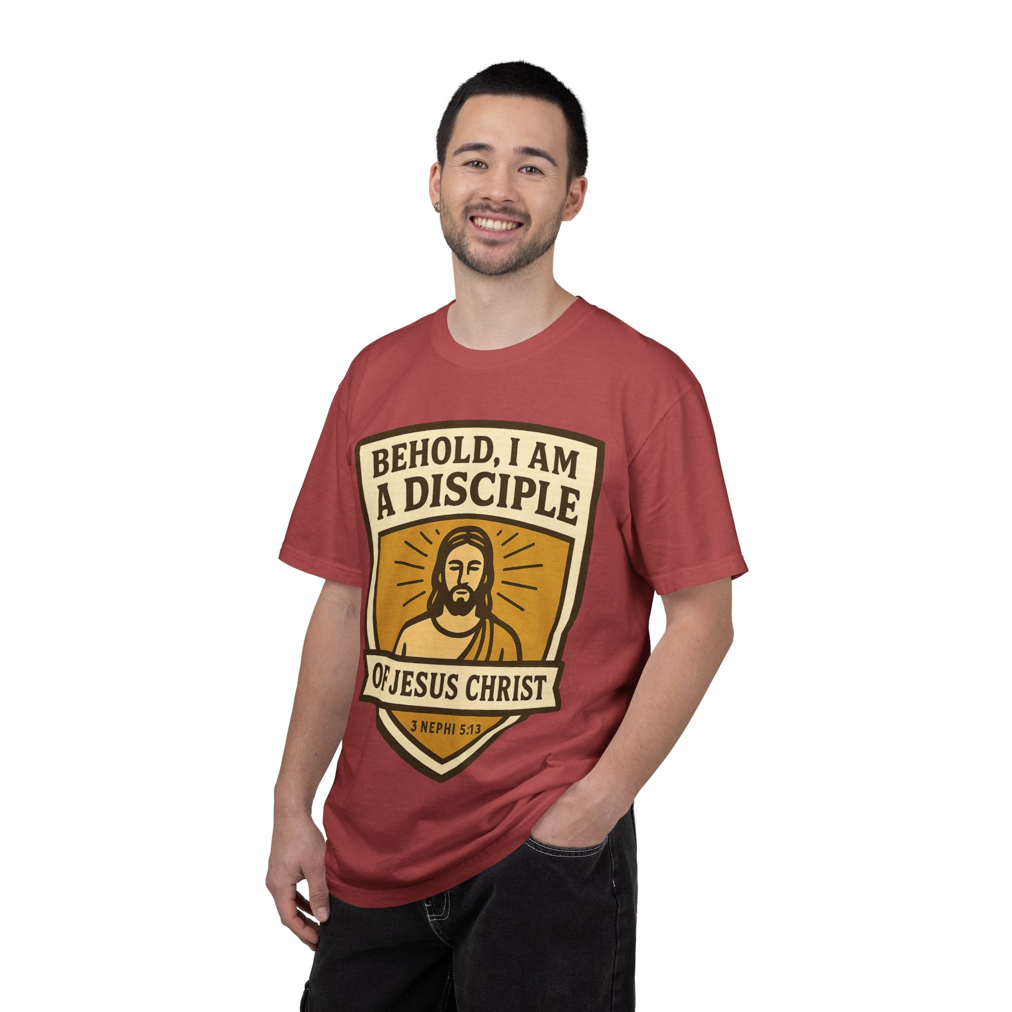"Behold, I am a Disciple of Jesus Christ" Unisex Garment-Dyed T-shirt