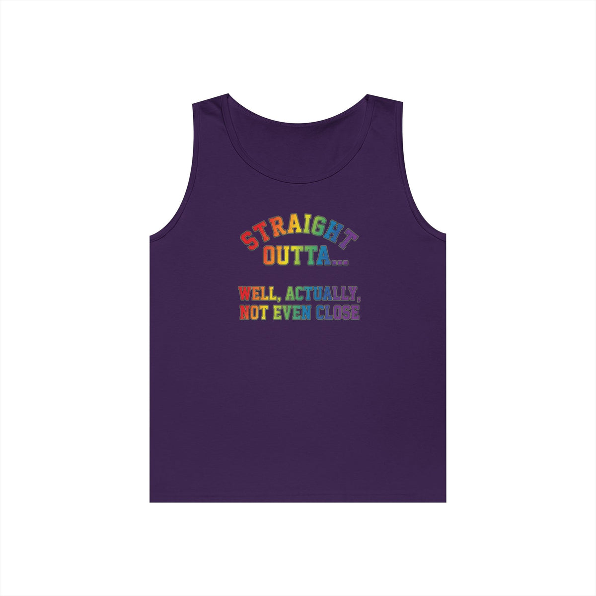 Color: Purple | Straight Outta Not Even Tank Top
