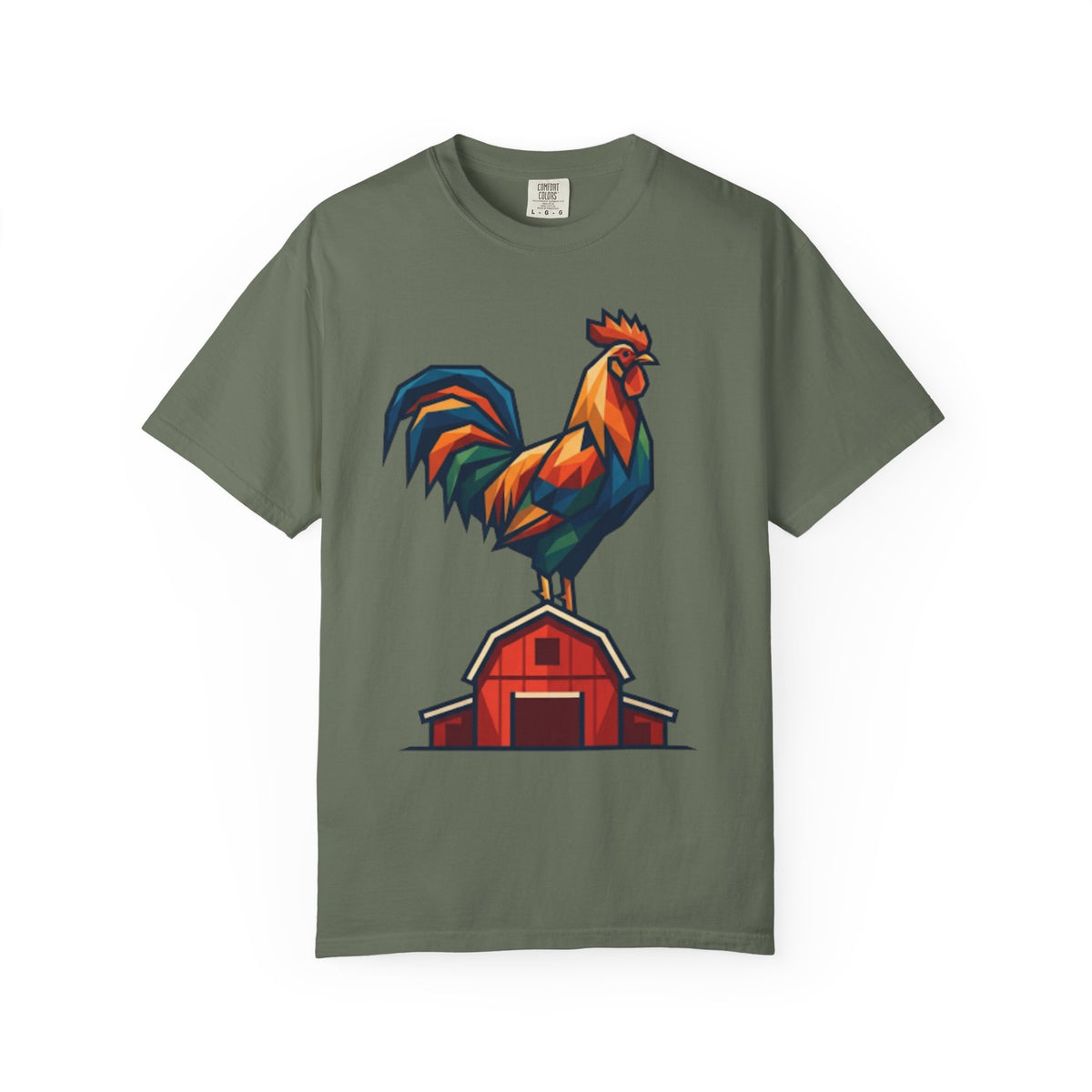 "Barnyard Rooster" Unisex Garment-Dyed Tee