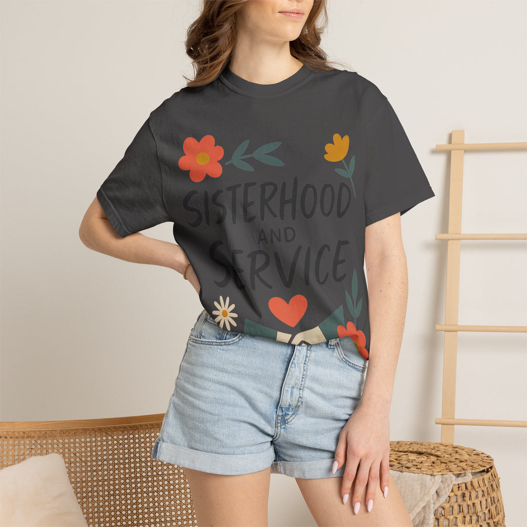 "Sisterhood and Service" Unisex Garment-Dyed T-shirt