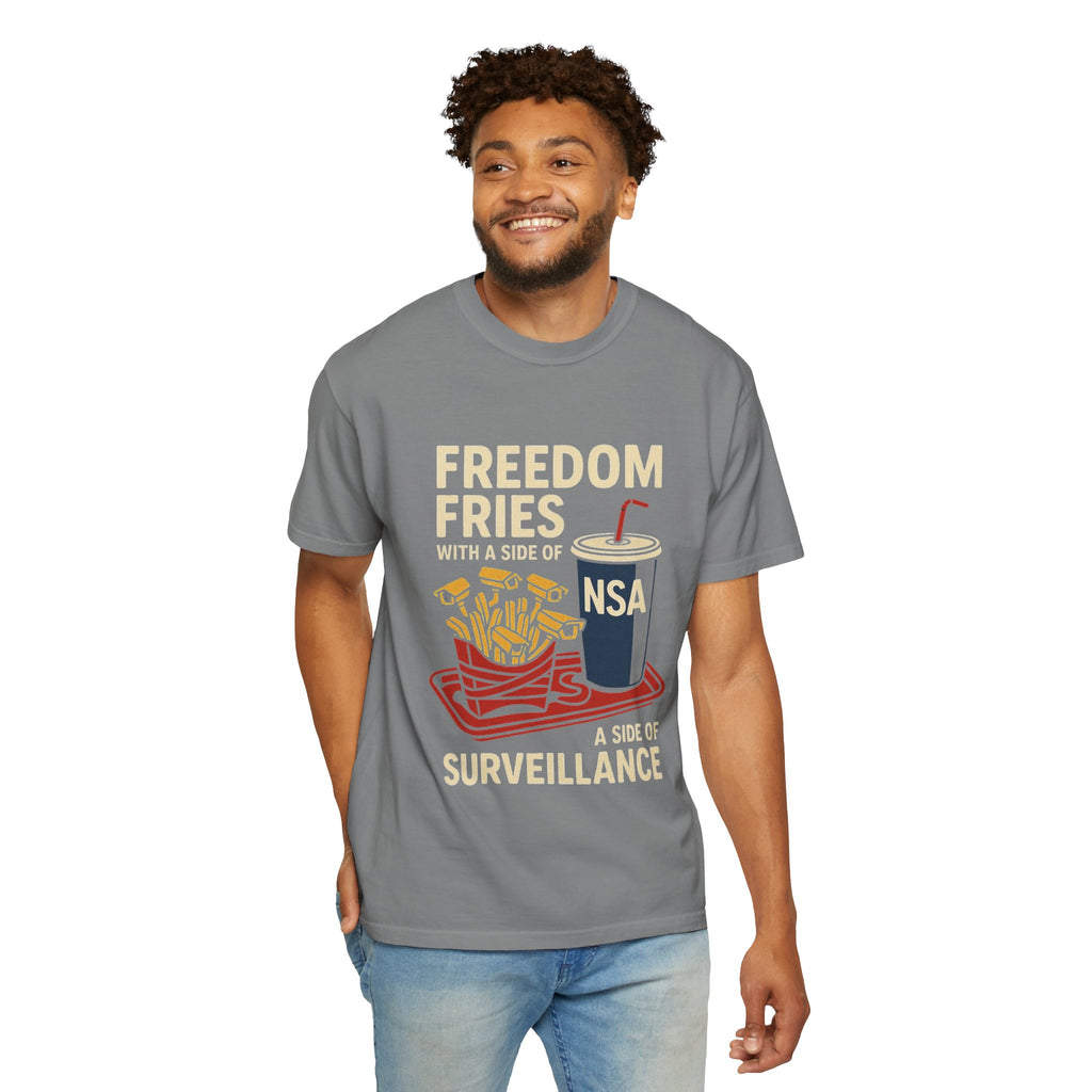 "Freedom Fries (With Extra Eyes)" Unisex Garment-Dyed T-shirt