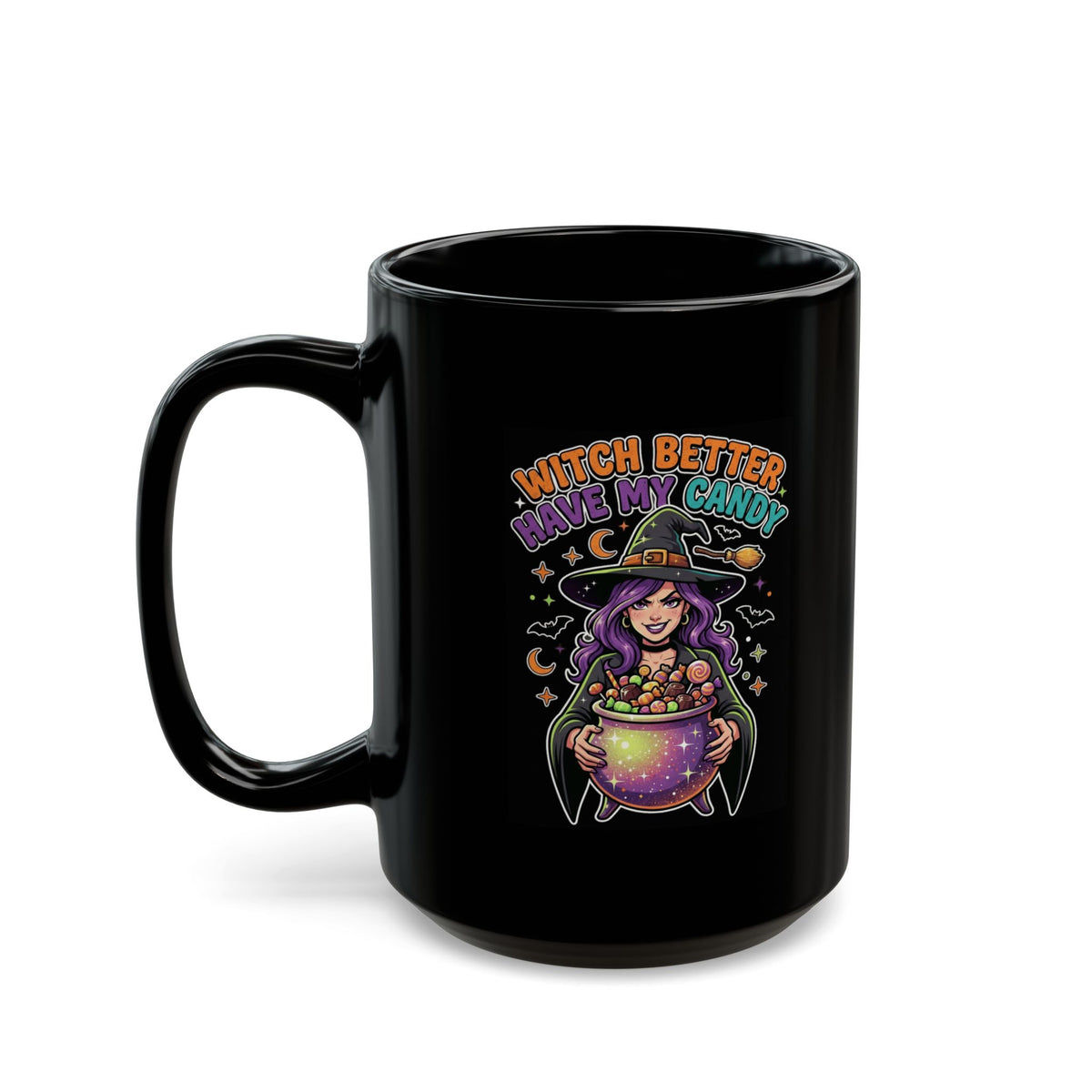 "Witch Better Have My Candy" Black Ceramic Mug