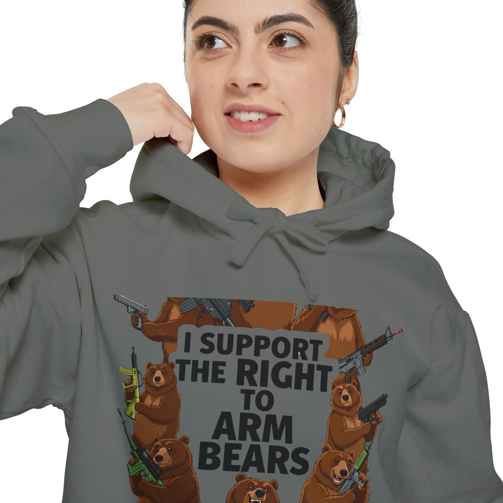 Arm Bears, Not People | Garment-Dyed Hoodie — AttitudeShirts