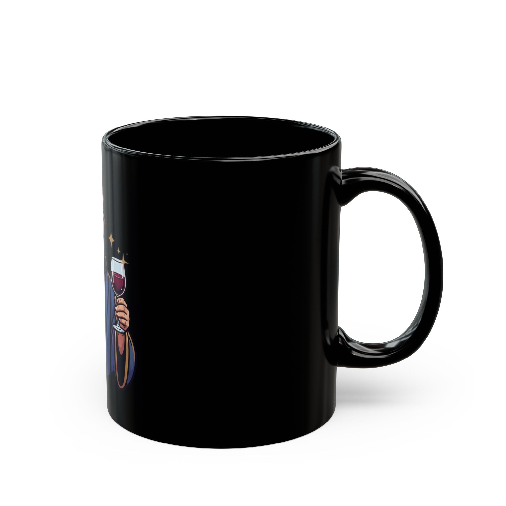 "Wine Expert" Black Ceramic Mug