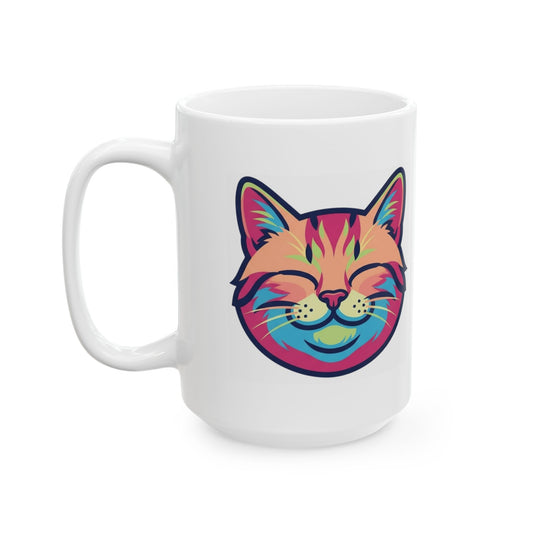 "Always Cuddle Your Pussy" White Ceramic Mug — Graphic