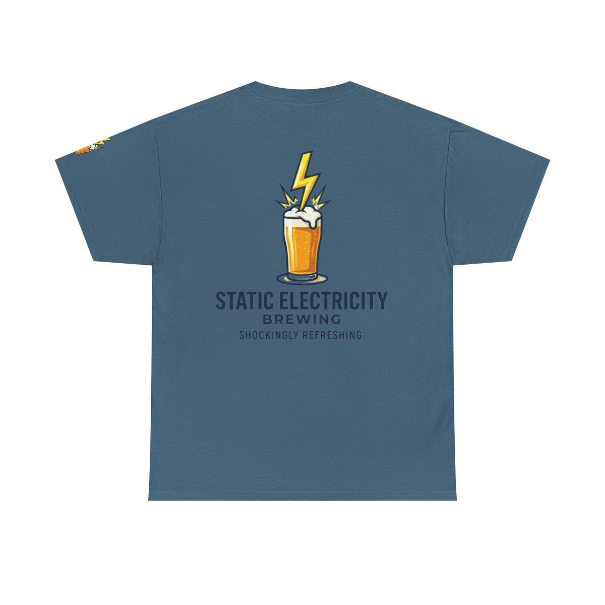 Color: Indigo Blue | Static Electricity Brewing Premium Graphic Tee