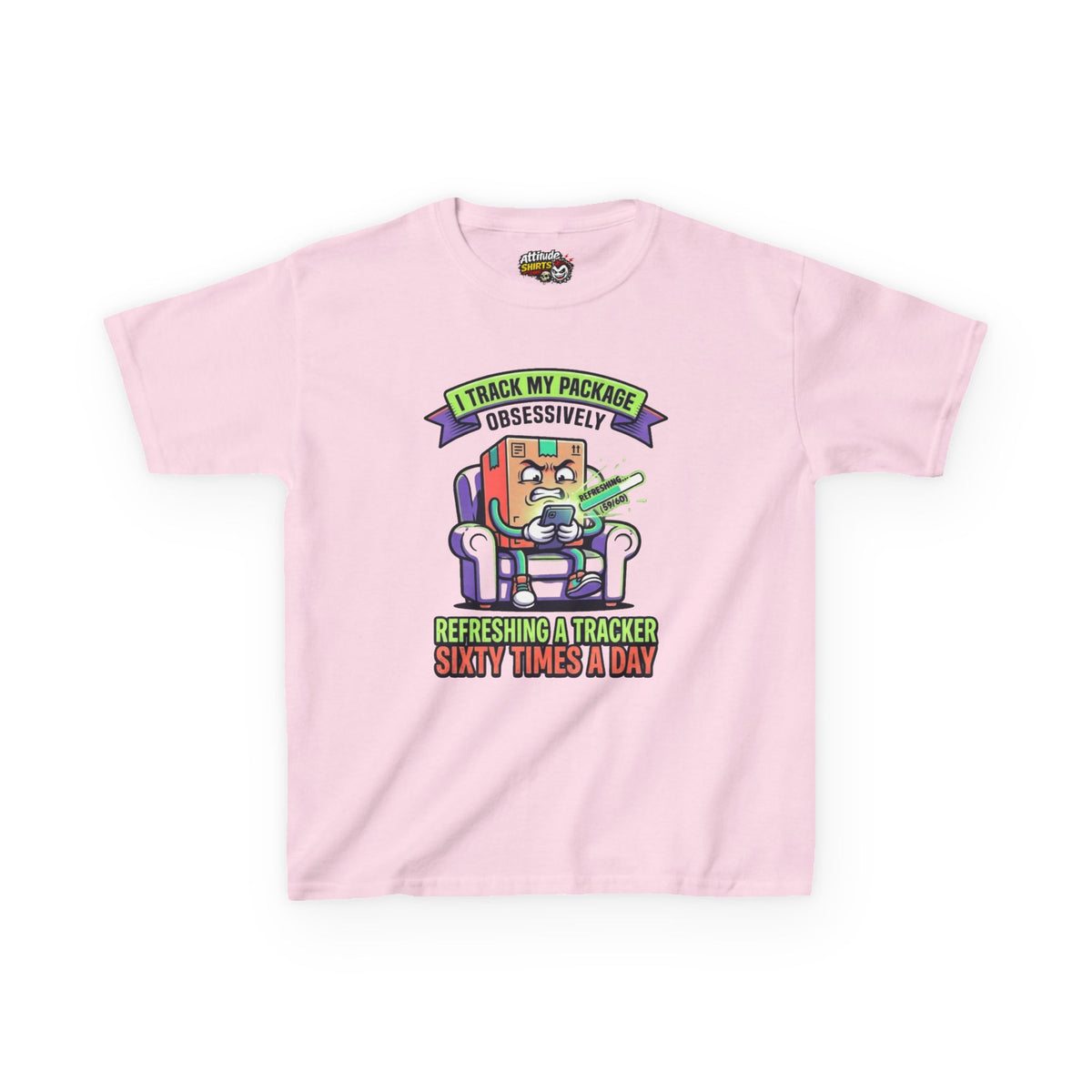 "I Track My Package Obsessively" Kids Tee