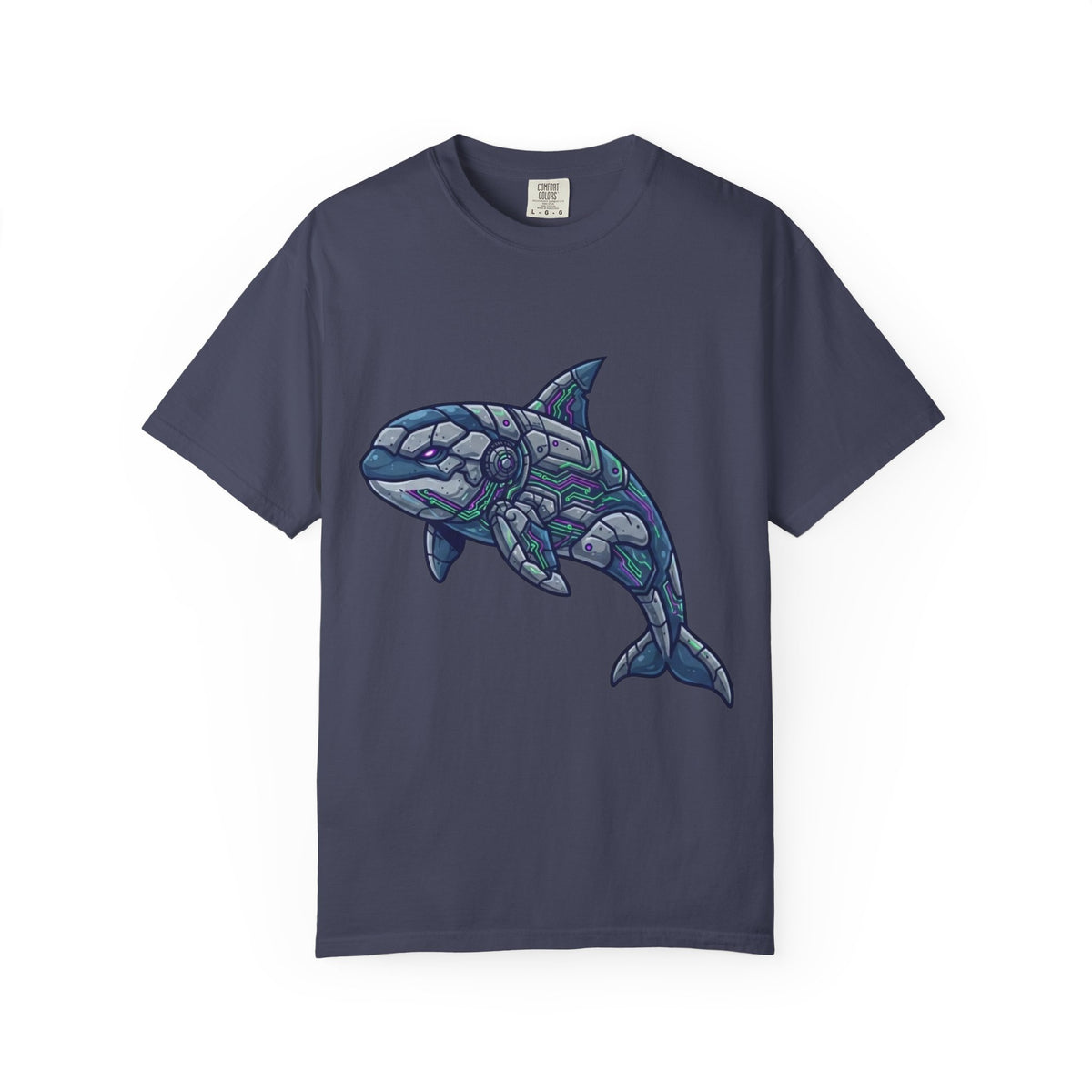 Color: Denim | Killer Whale Unisex Garment-Dyed Tee