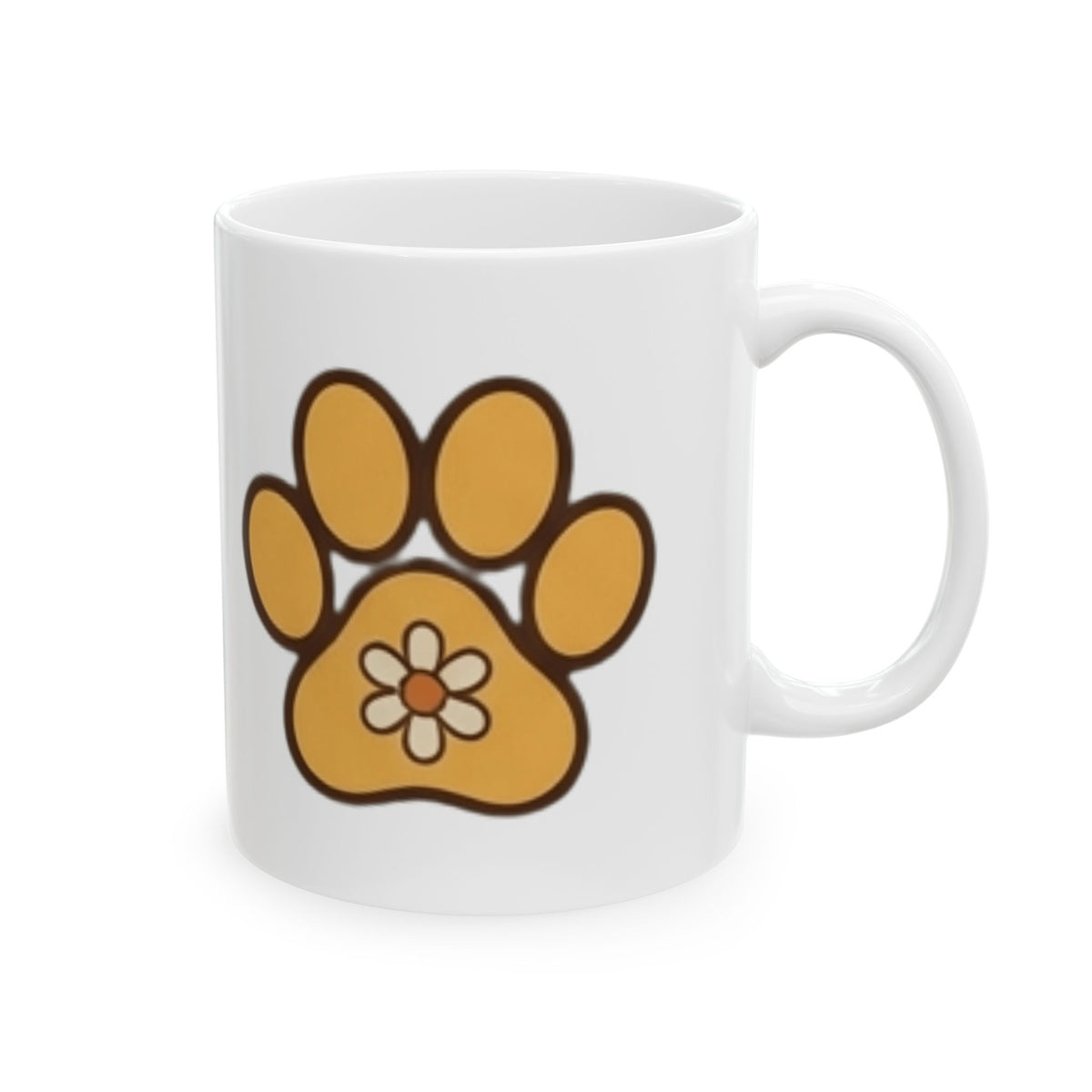 "Stay Golden & Bark On" White Ceramic Mug — Graphic