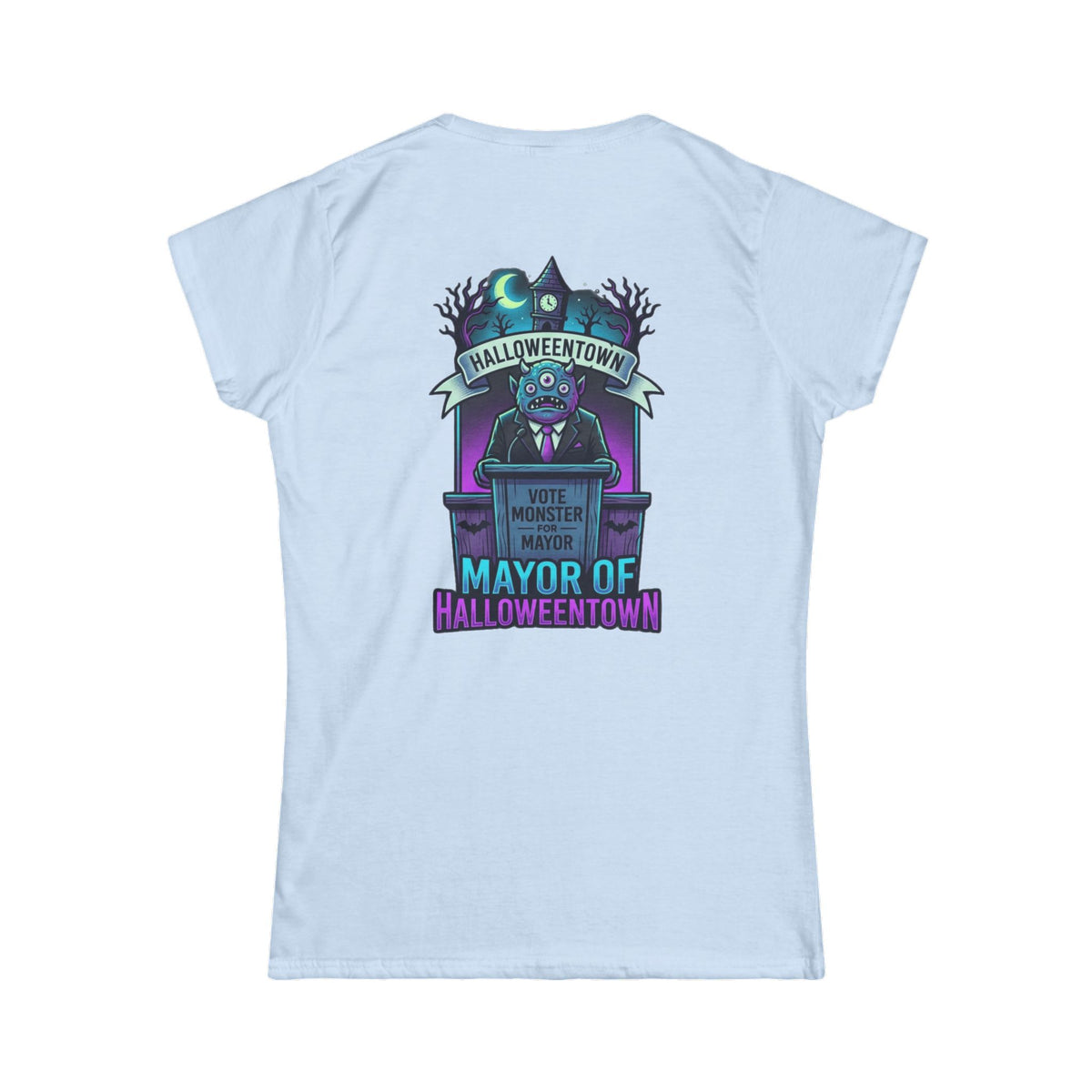 Color: Light Blue | Mayor Of Halloweentown Women's Tee