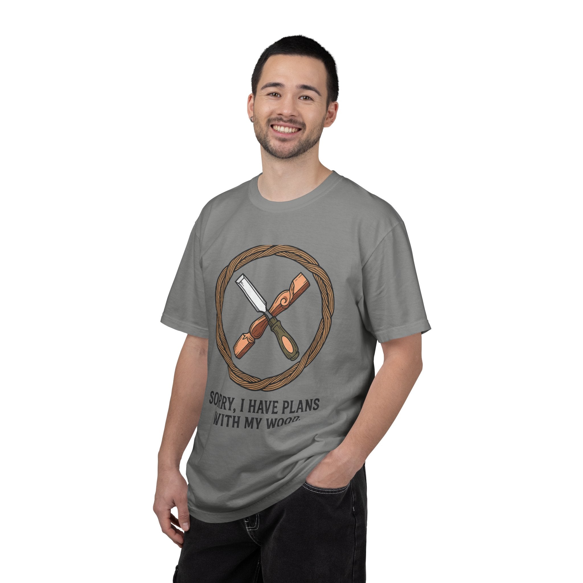 "Plans for My Wood" Unisex Garment-Dyed T-shirt