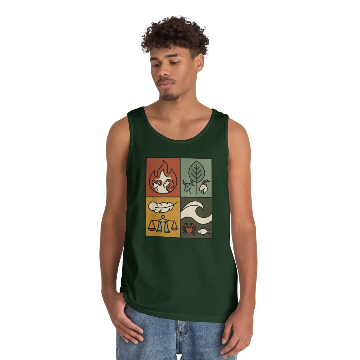 "Four Elements- Fire, Earth, Air, Water" Tank Top