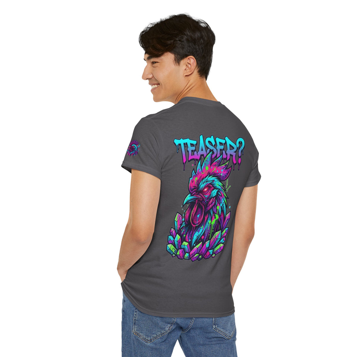 Color: Charcoal | Cock Teaser Premium Graphic Tee