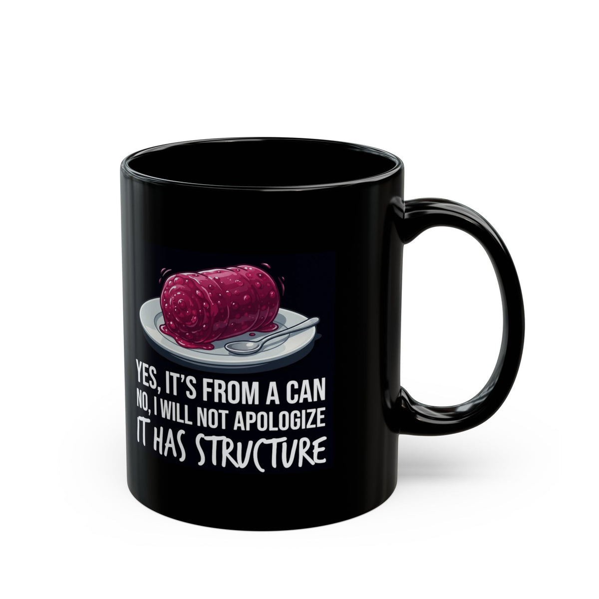 "Yes It's From A Can" Black Ceramic Mug