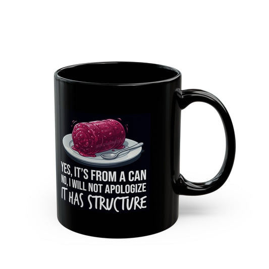 "Yes It's From A Can" Black Ceramic Mug