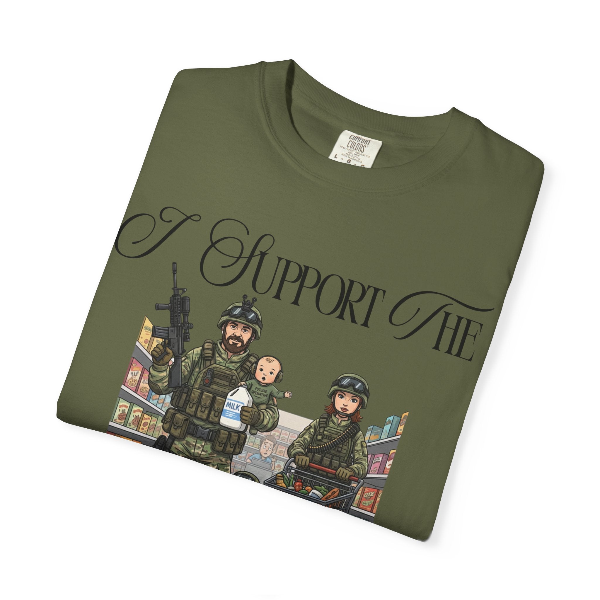 "actical Grocery Run" Unisex Garment-Dyed T-shirt