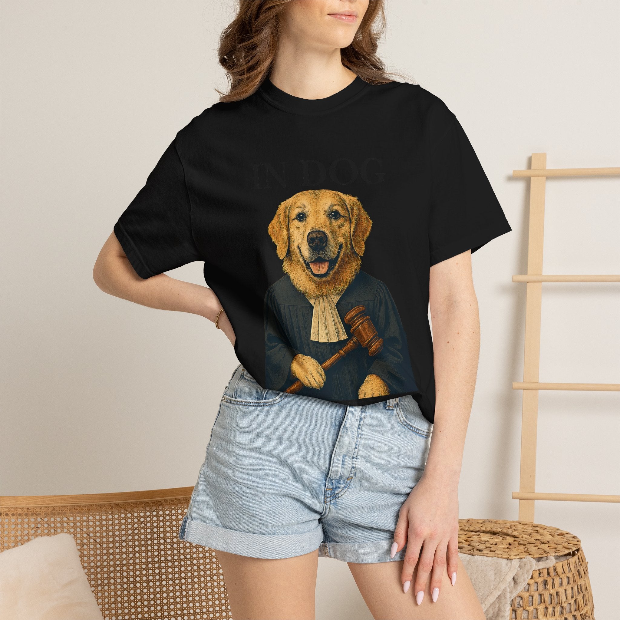"In Dog We Trust (The Honorable Goldie)" Unisex Garment-Dyed T-shirt