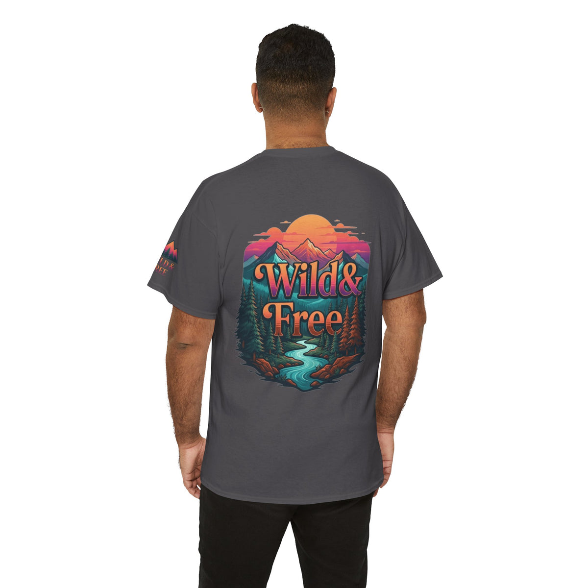 Color: Charcoal | Wild & Free Premium Graphic Tee