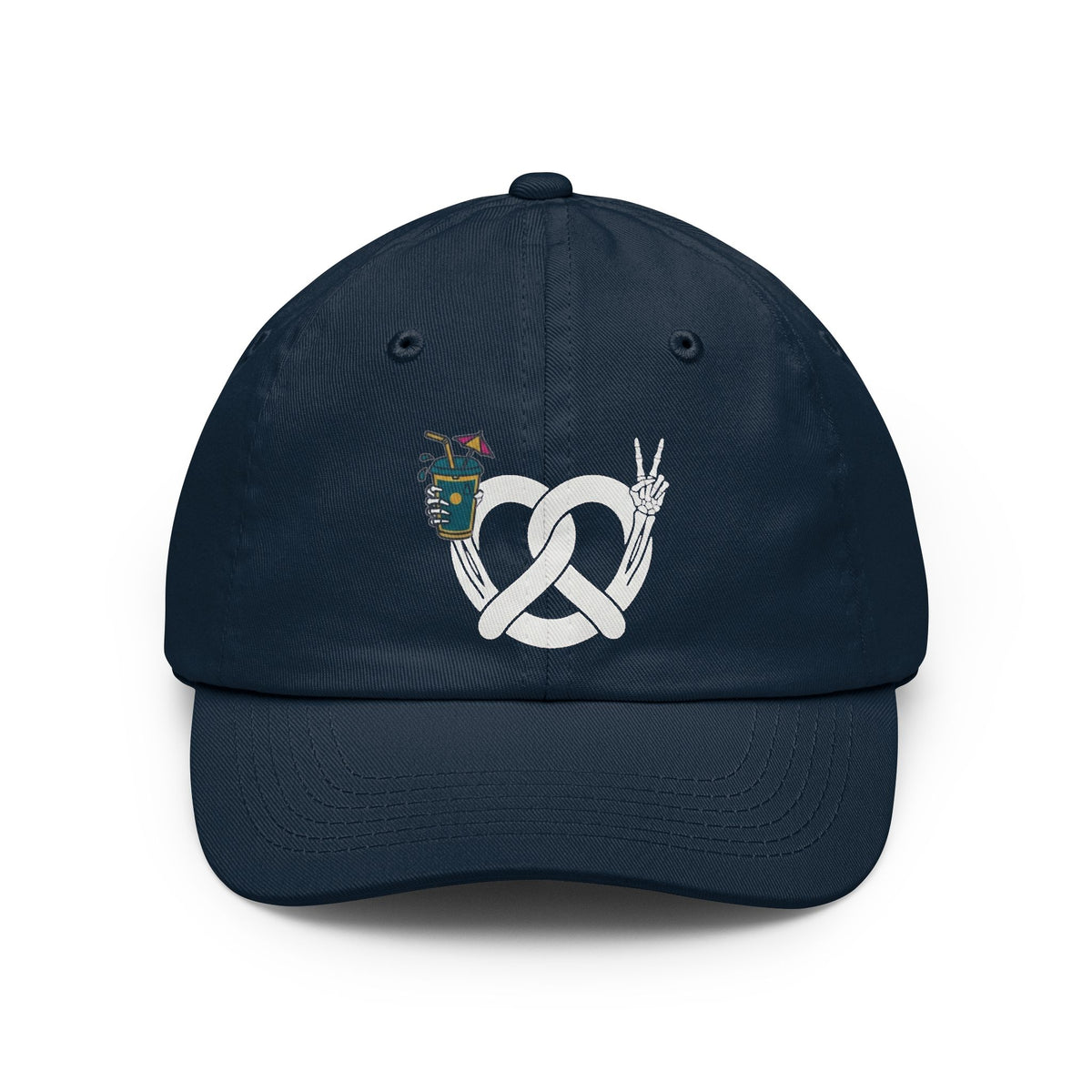 Color: Navy | Flexible But Not About Brunch Dad Hat — Graphic