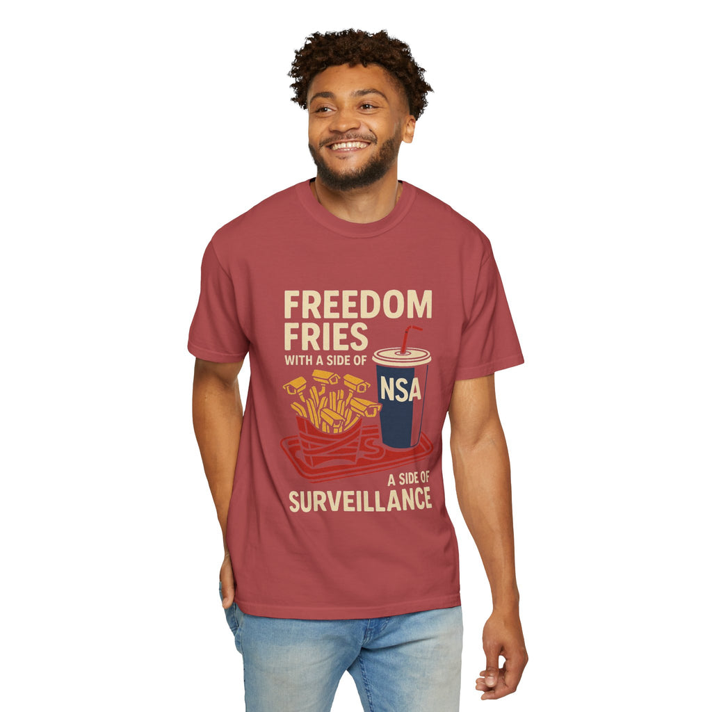 "Freedom Fries (With Extra Eyes)" Unisex Garment-Dyed T-shirt