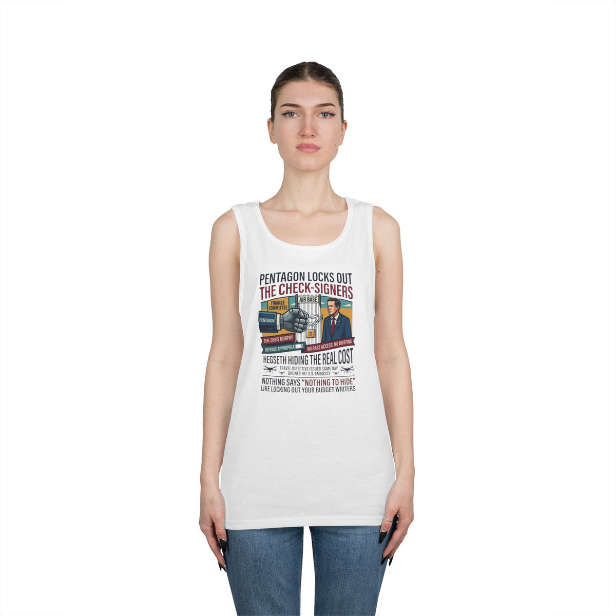 "Pentagon Locks Out The Check Signers" Tank Top