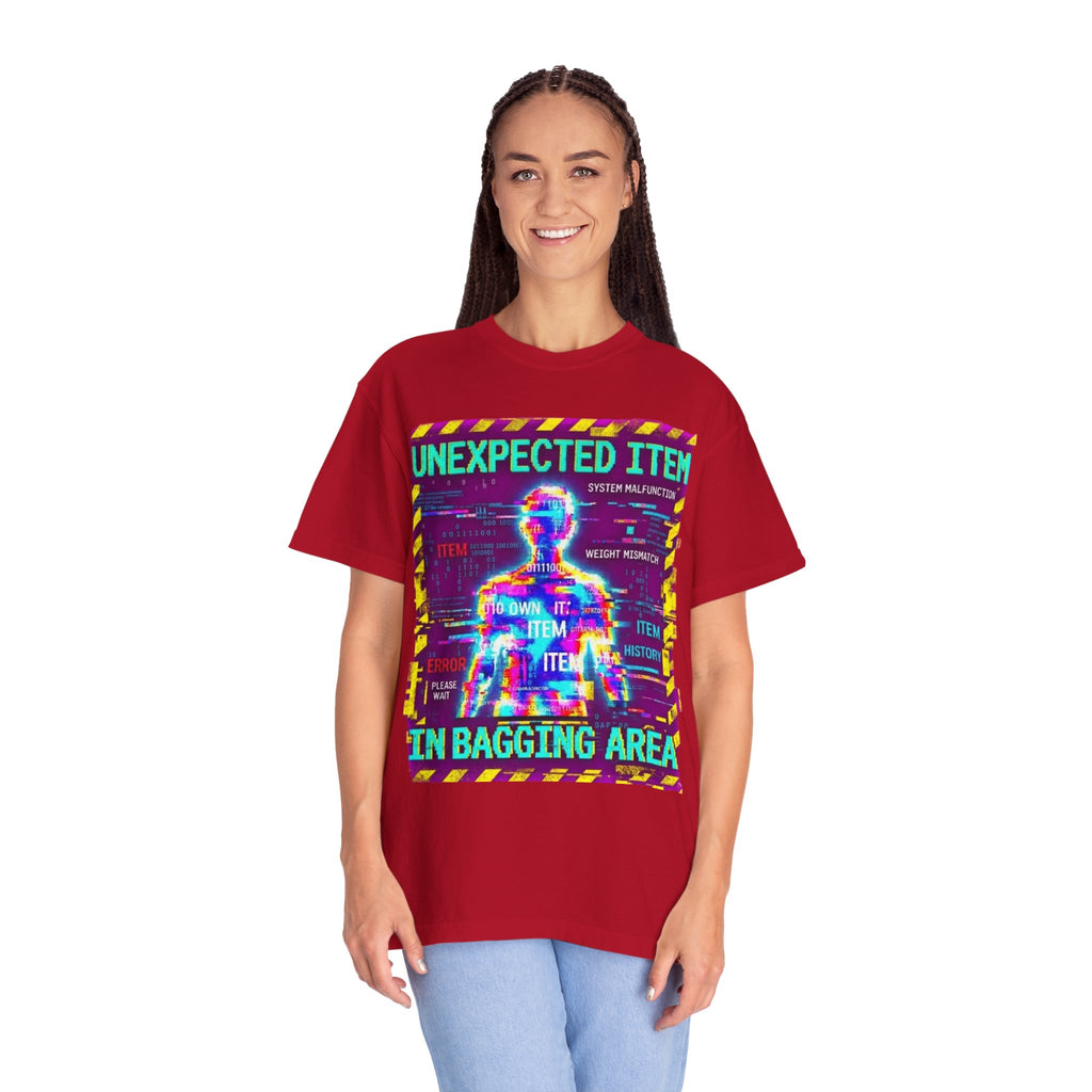 "Unexpected Item In Bagging Area" Unisex Garment-Dyed Tee