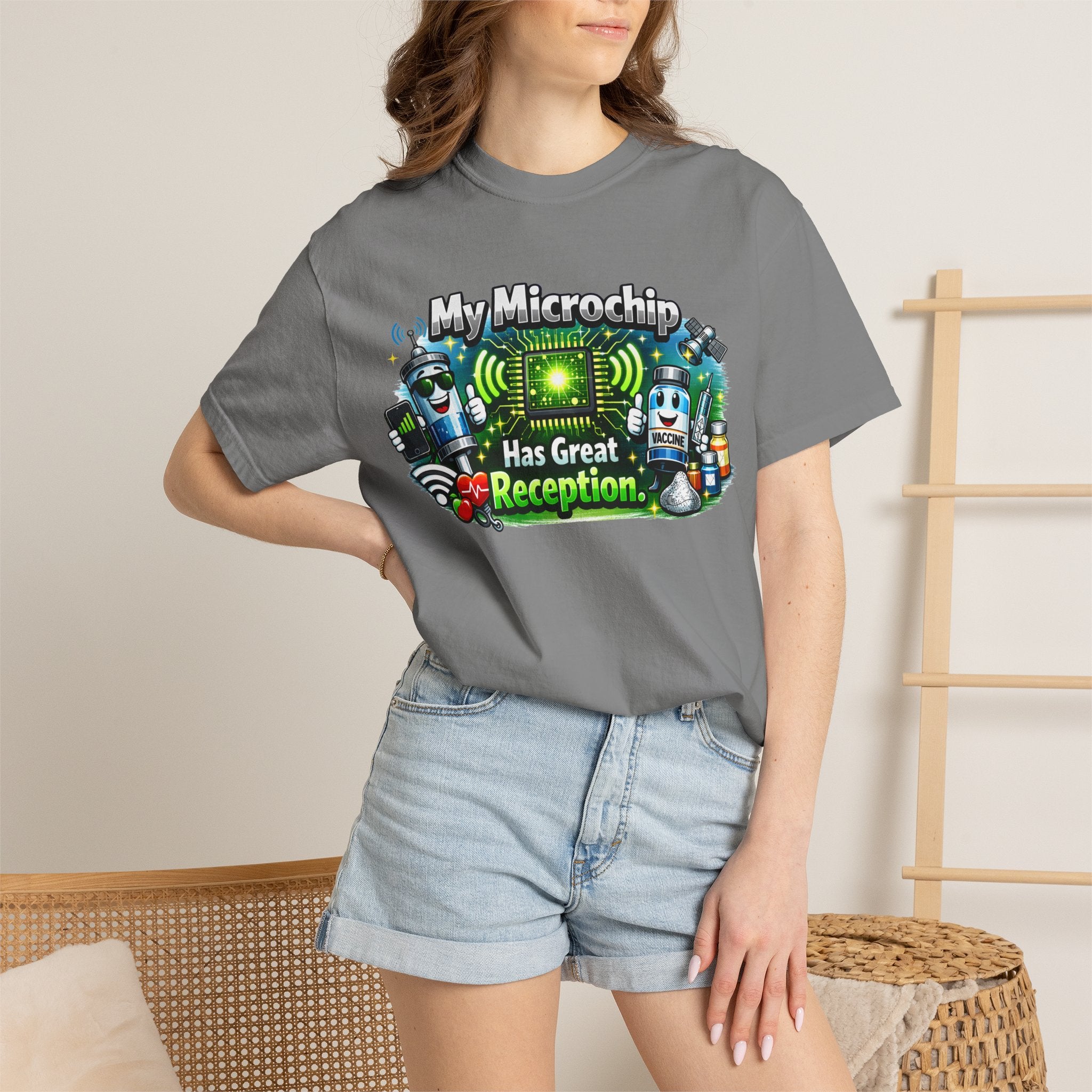 Great Reception Microchip | Garment-Dyed Tee — AttitudeShirts