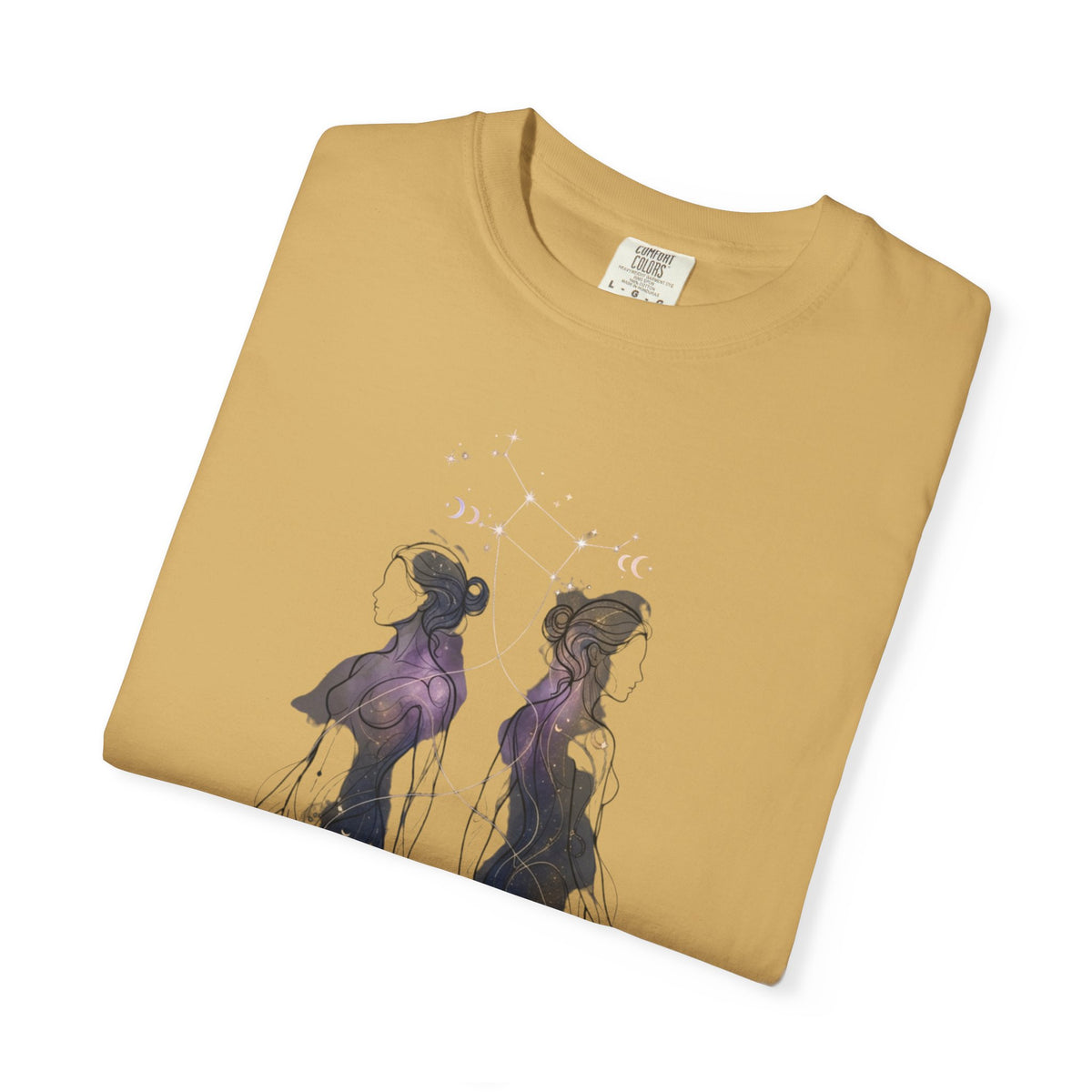 Gemini The Celestial Twins Unisex Garment-Dyed Tee