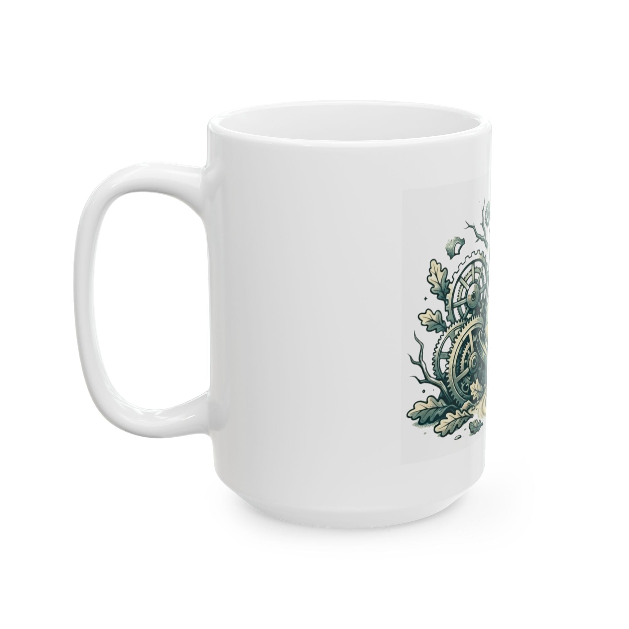 "Time is a Thief" White Ceramic Mug — Graphic