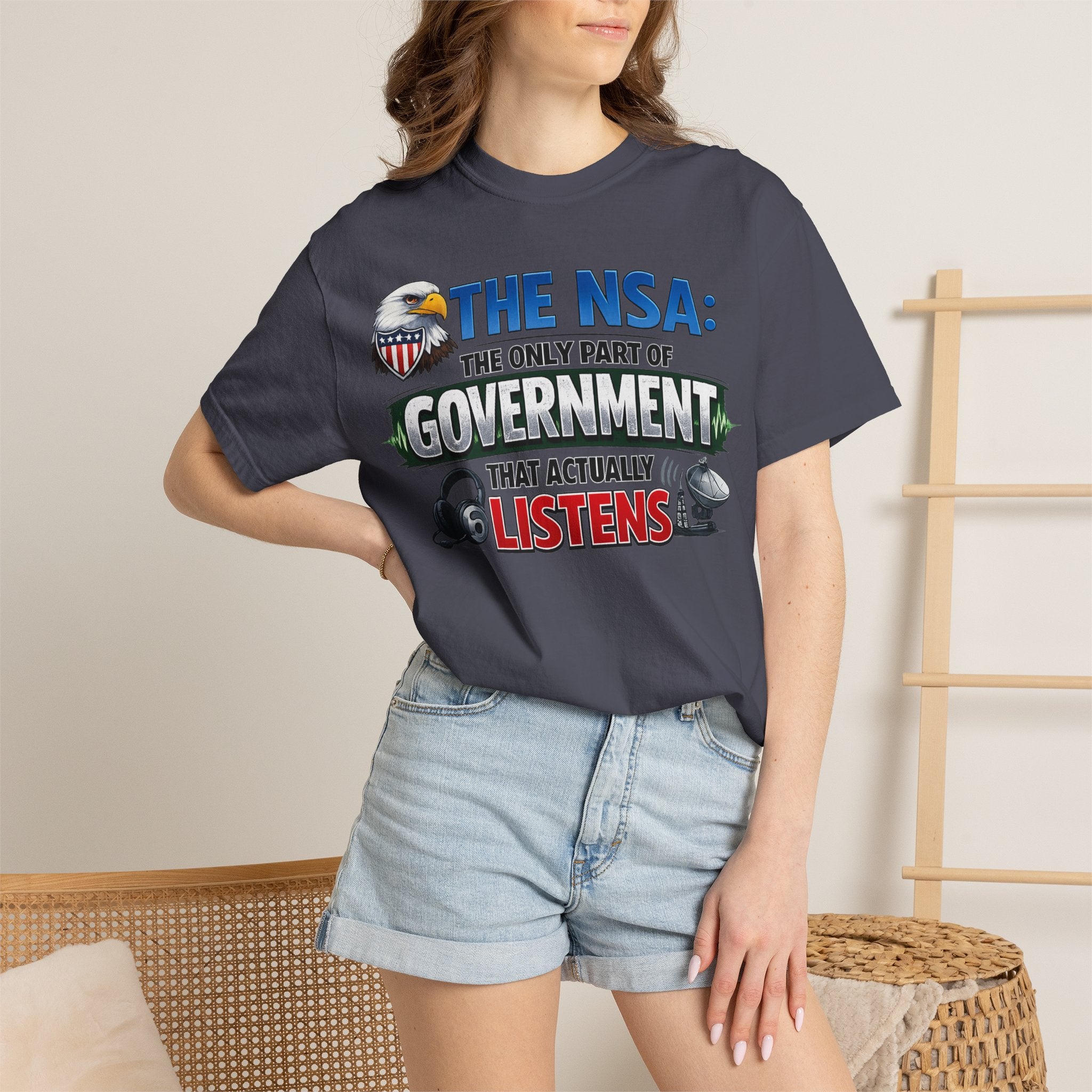 "Finally, Someone Who Cares (Sort Of)" Unisex Garment-Dyed T-shirt