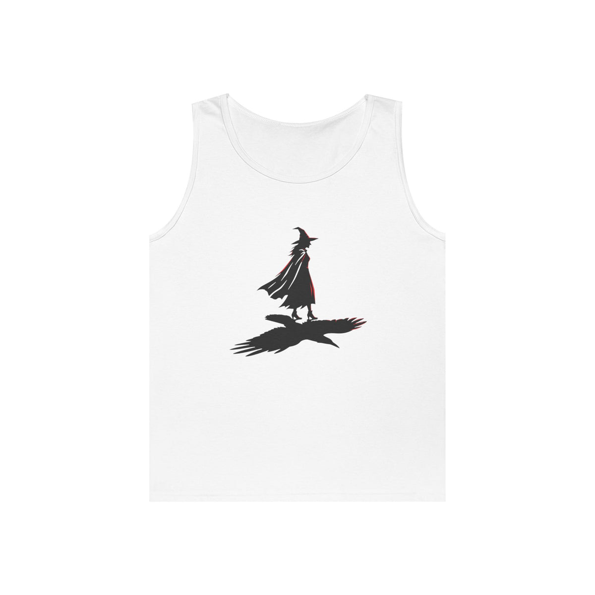 Color: White | Witch With Raven Shadow Tank Top