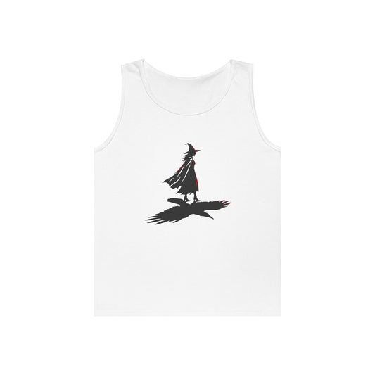 Color: White | Witch With Raven Shadow Tank Top