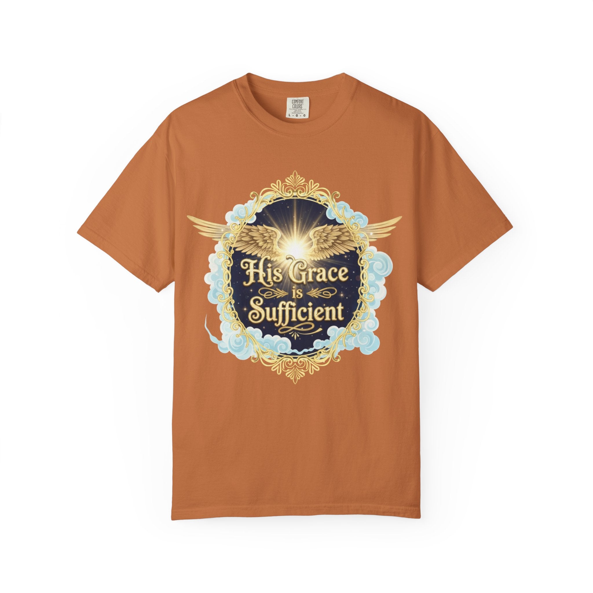 "His Grace is Sufficient" Unisex Garment-Dyed T-shirt