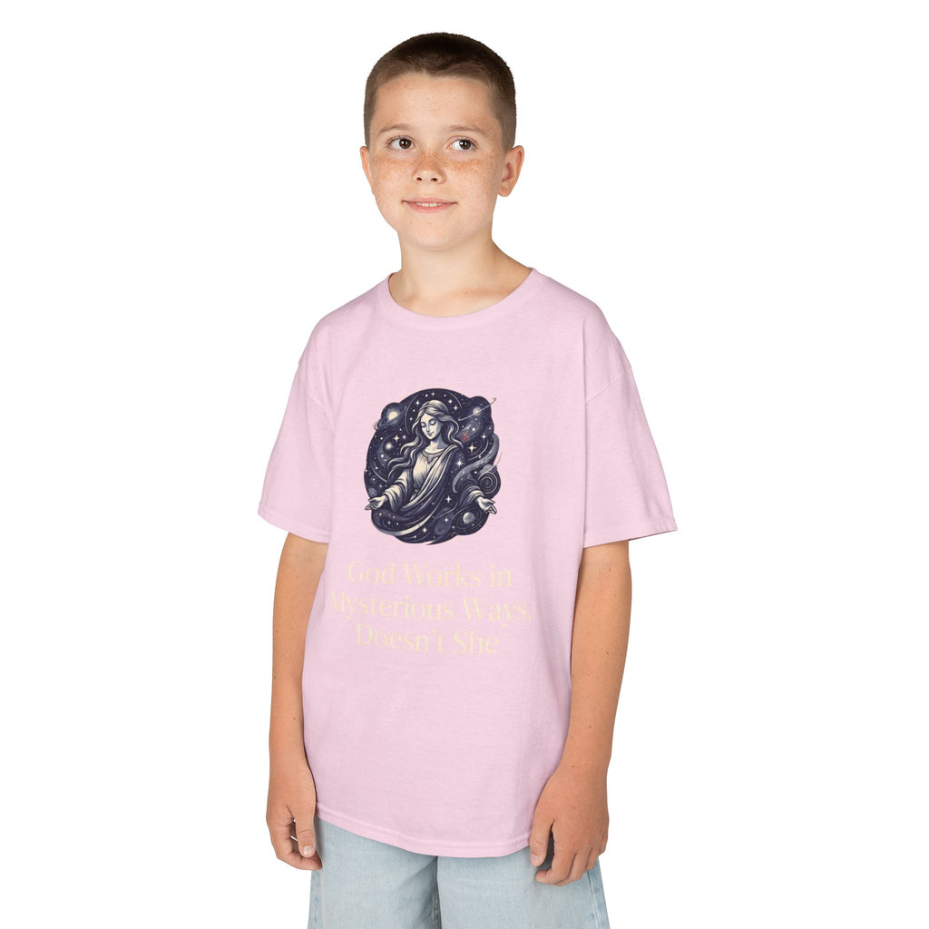 "God Works in Mysteroius Ways" Kids Tee