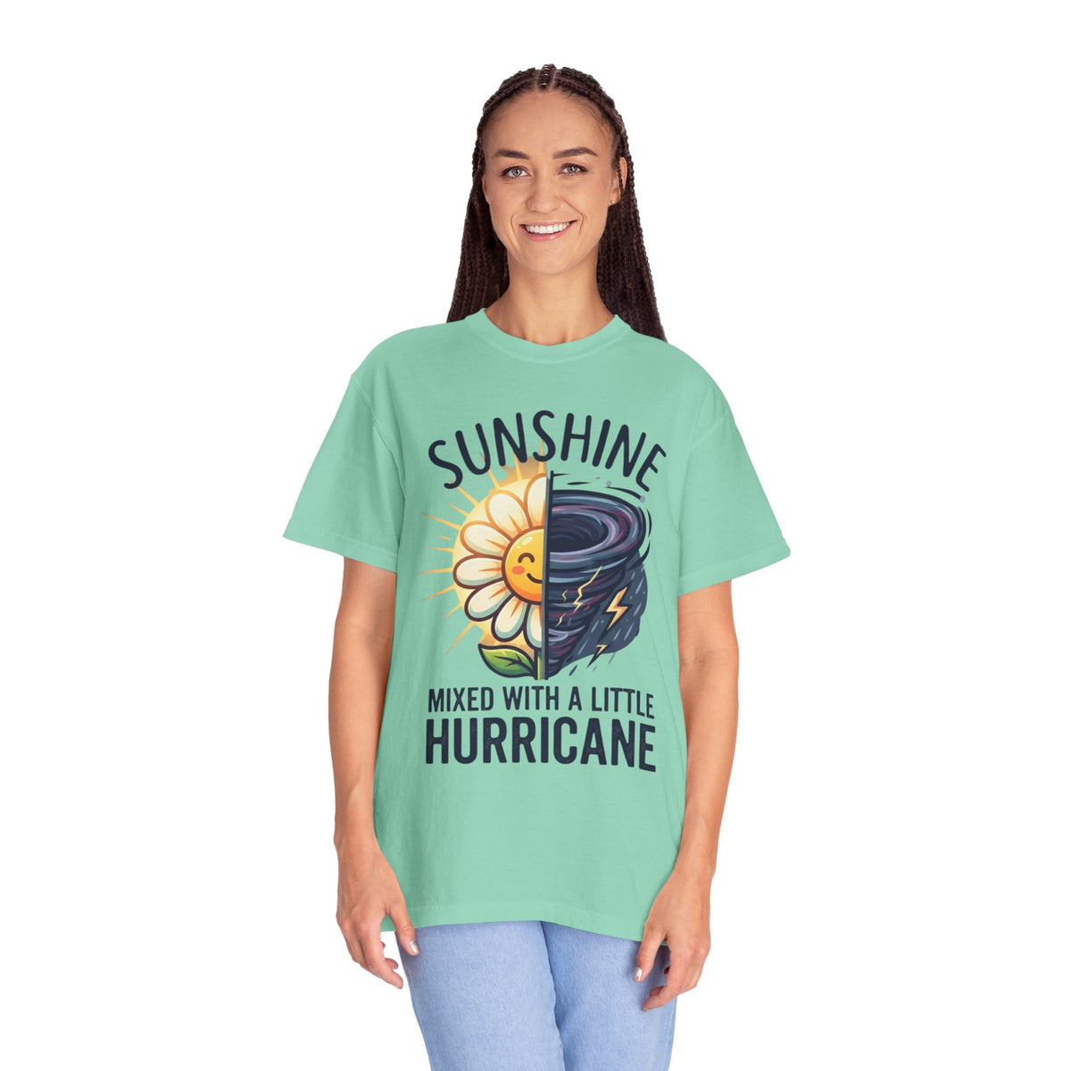Color: Island Reef | Sunshine Mixed With A Little Hurricane Unisex Garment-Dyed Tee