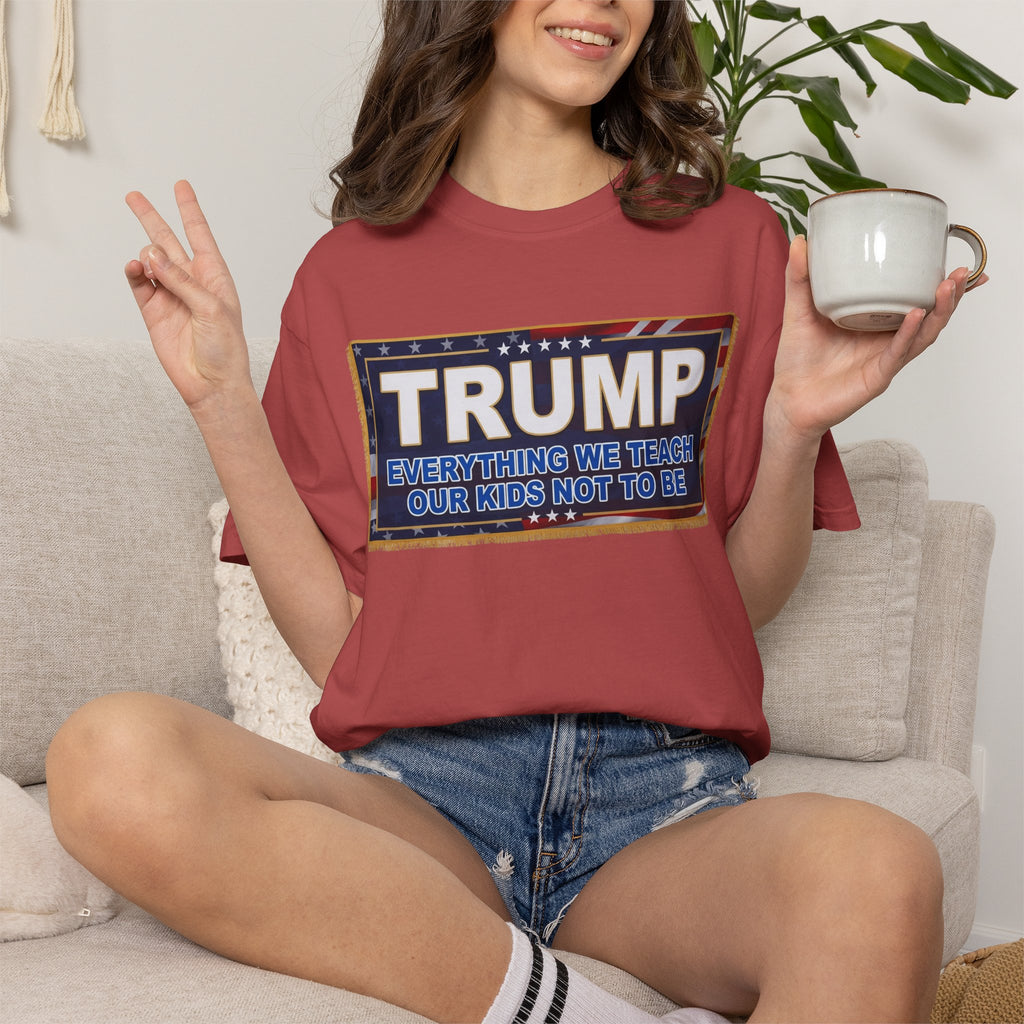"Trump Teach Our Kids" Unisex Garment-Dyed Tee