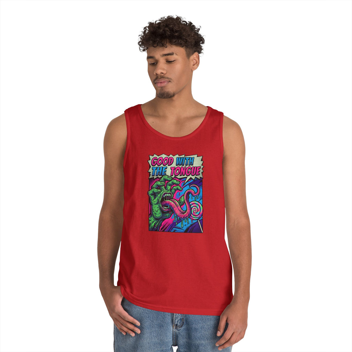 Color: Red | Good With the Tongue Tank Top