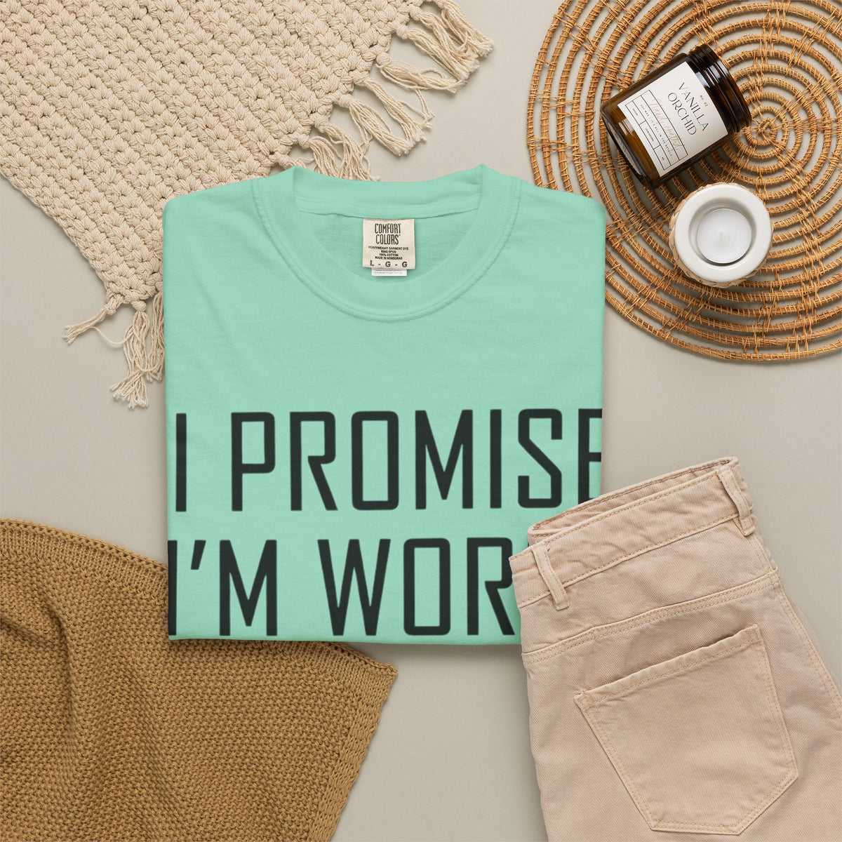 "Promise I'm Worse" Unisex Garment-Dyed Tee