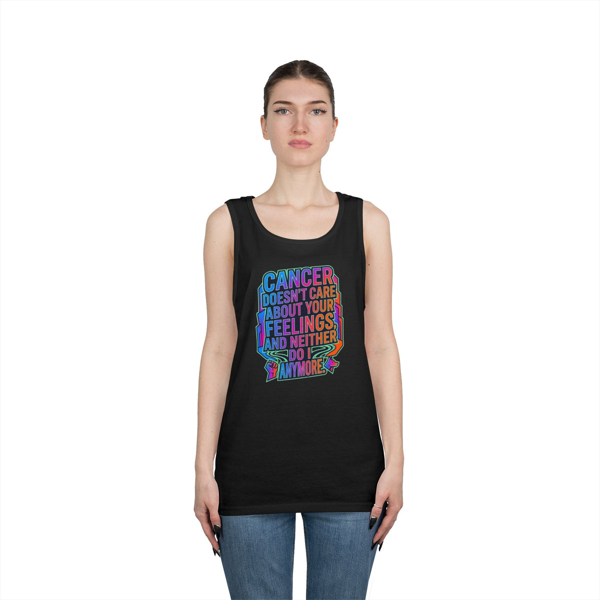 Color: Black | Cancer Doesn't Care About Your Feelings Tank Top