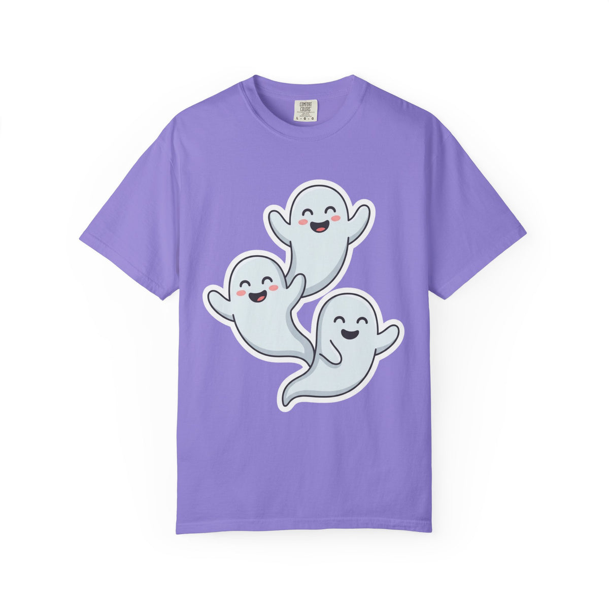 Color: Violet | Ghosts Unisex Garment-Dyed Tee