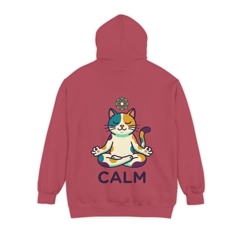 "Cat CALM" Garment-Dyed Hoodie